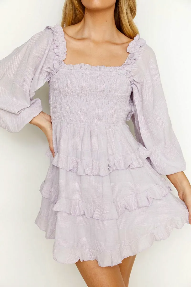 Amy Mini Dress - Lilac/Purple