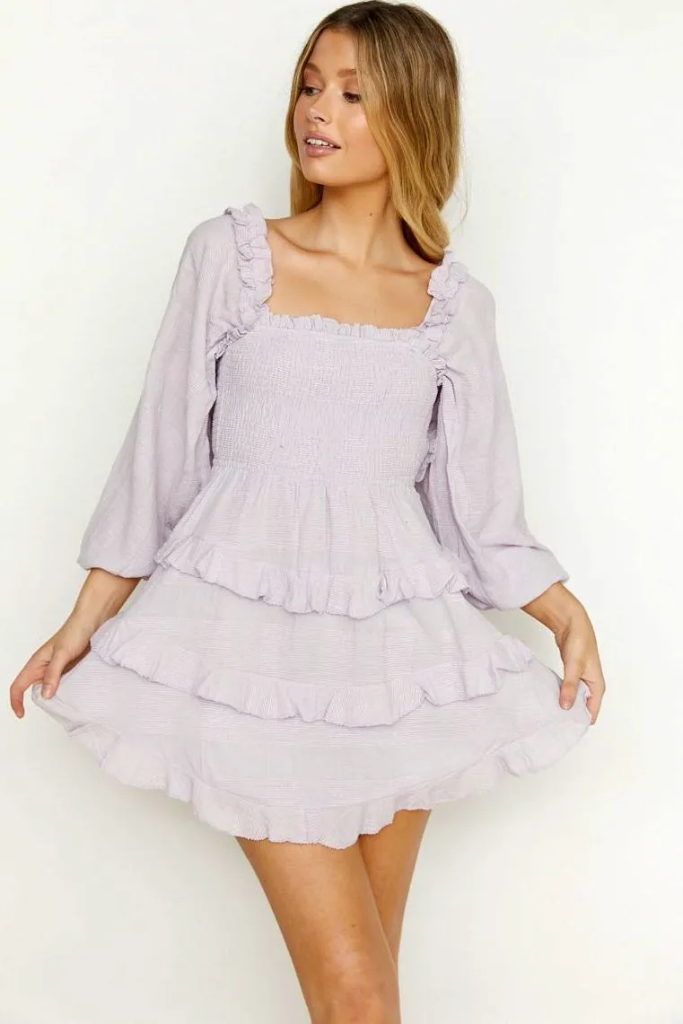 Amy Mini Dress - Lilac/Purple