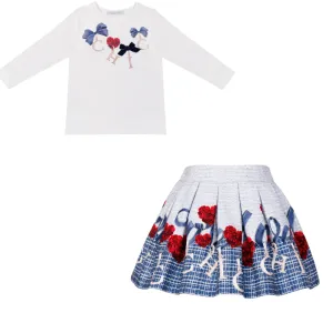 BALLOON CHIC - Chic Rose  Skirt Set  - Blue