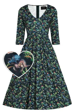 Billie Dinosaur Forest Long Sleeved Dress