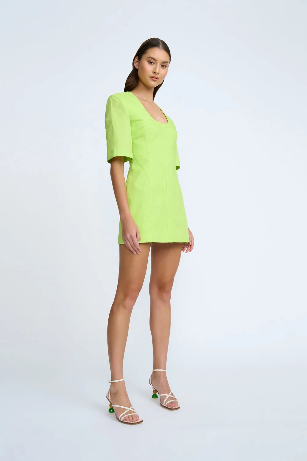 Bora Box Sleeve Mini Dress | Final Sale - Sunny Lime