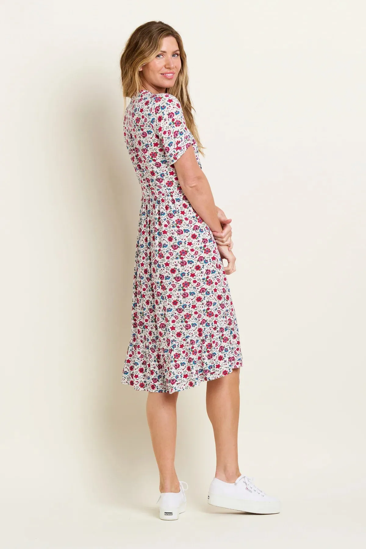 BRAKEBURN Harper Floral Midi Dress