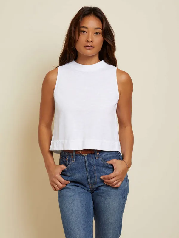 Britt Tie Back Tank ~ Optic White