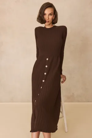 Button Front Knit Dress