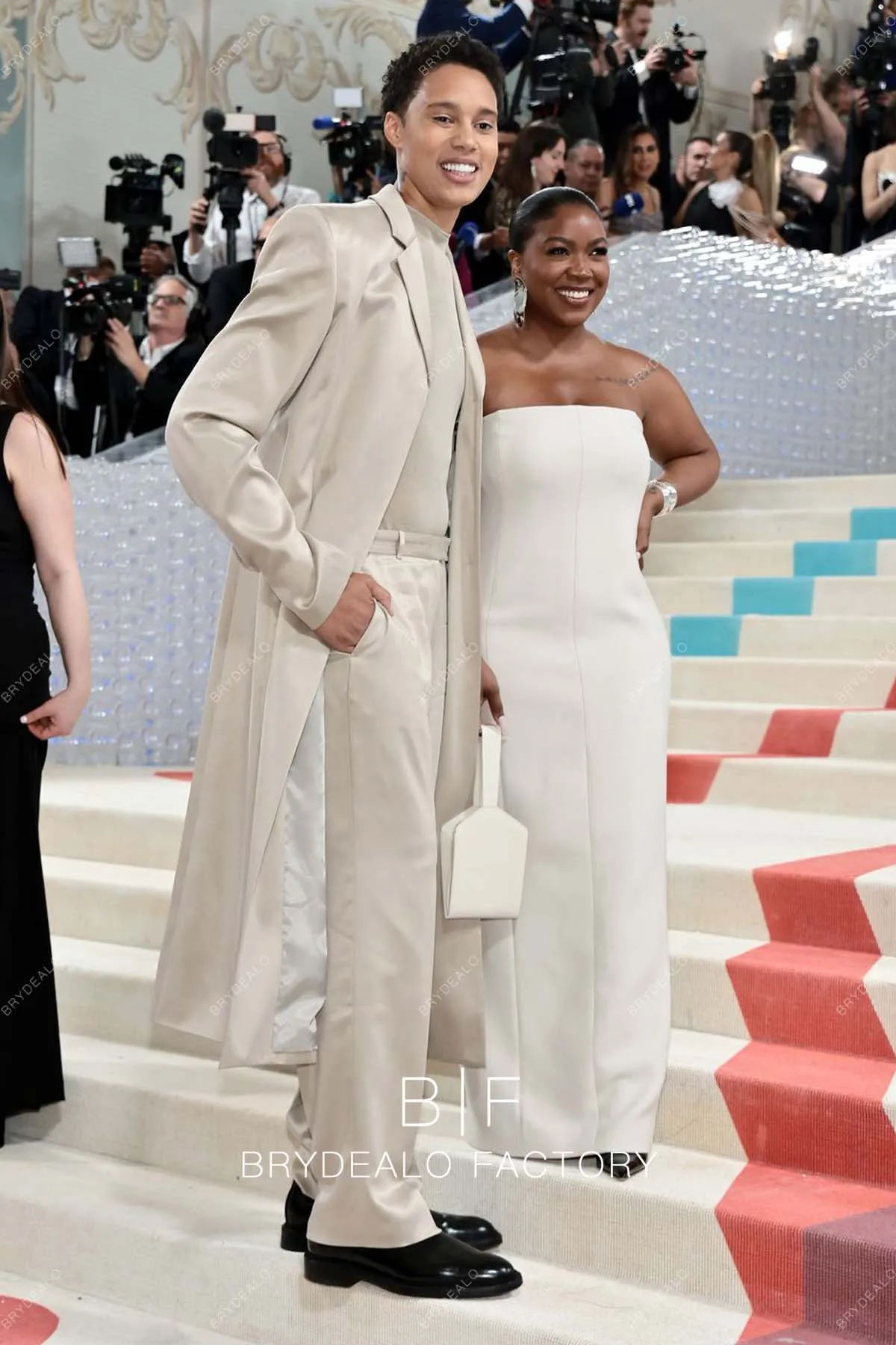 Cherelle Griner 2023 Met Gala Ivory Floor Length Elegant Strapless Dress