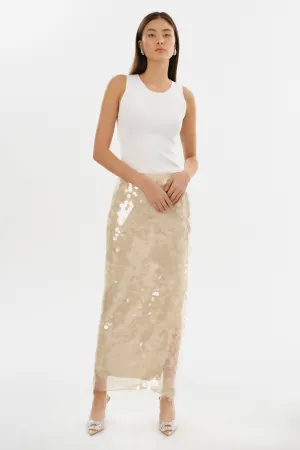 CLARA | Sequin Midi Skirt