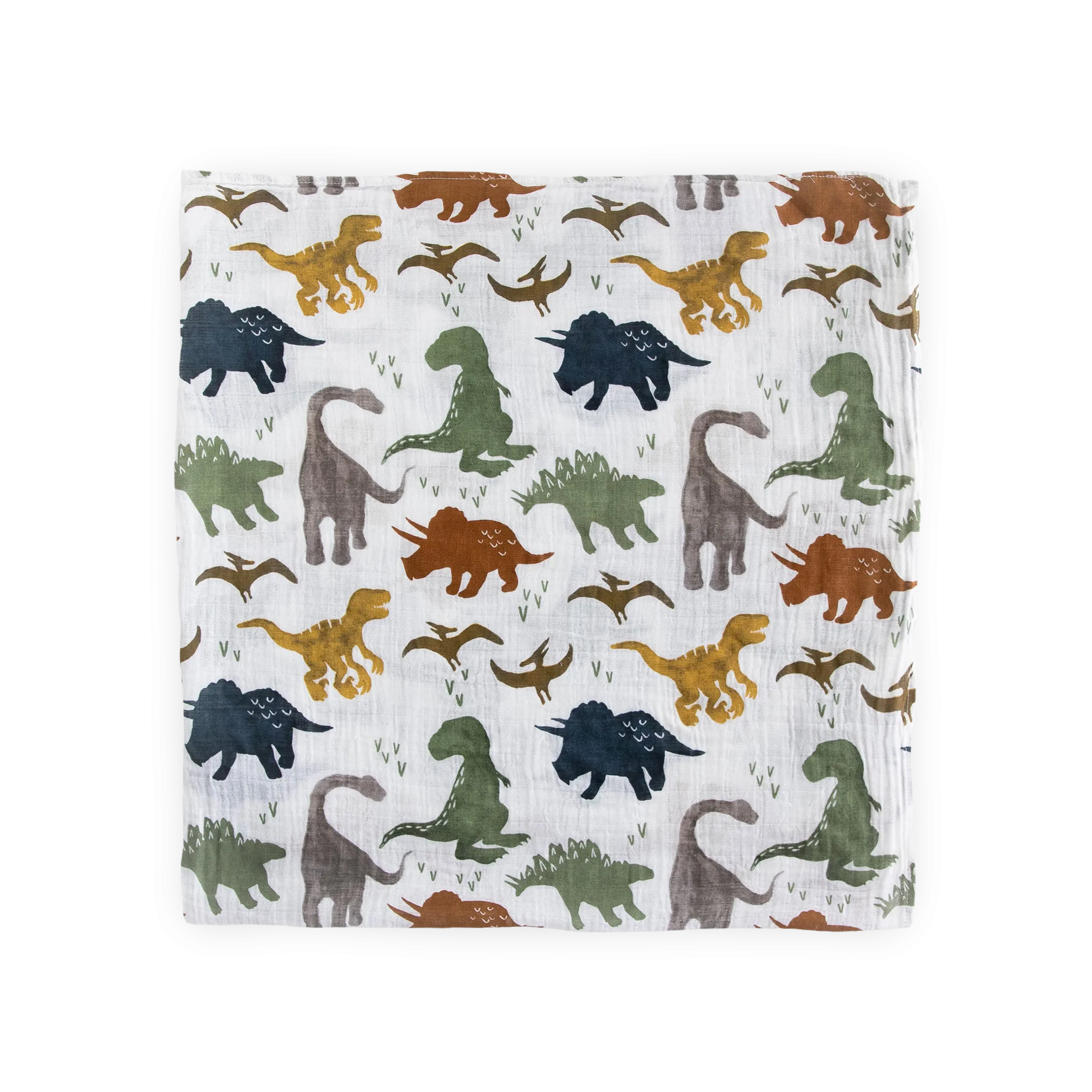 Cotton Muslin Swaddle Blanket - Dino Friends