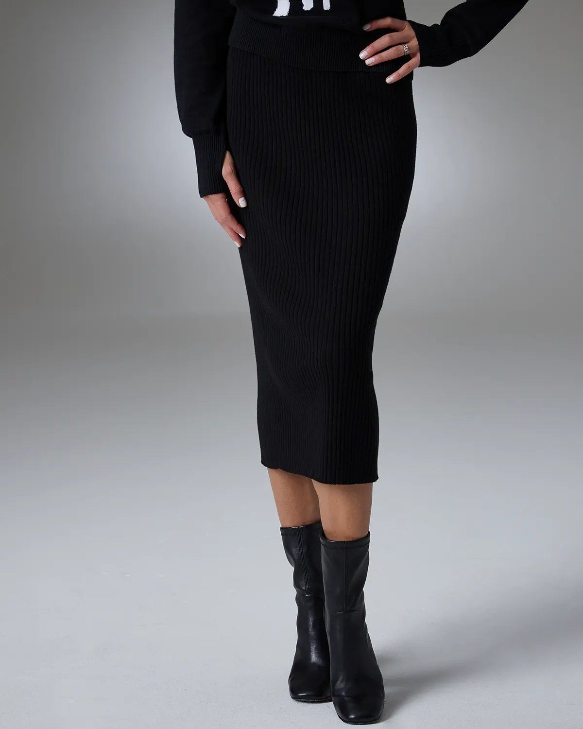 Cristen Midi Sweater Skirt