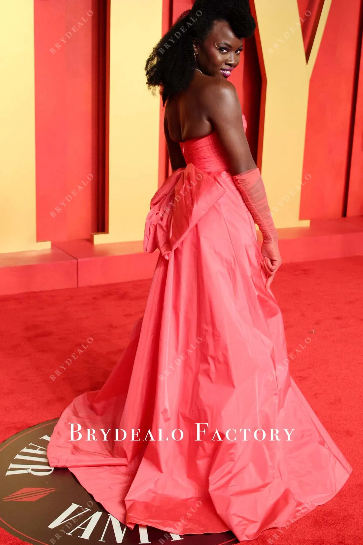 Danai Gurira Watermelon Strapless 2024 Oscars After Party Dress