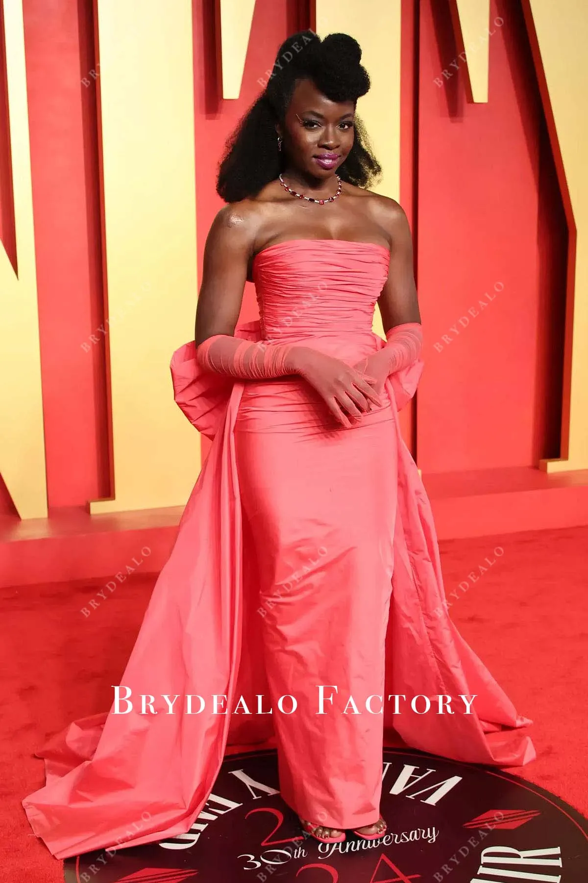 Danai Gurira Watermelon Strapless 2024 Oscars After Party Dress