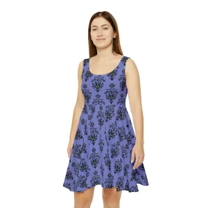 Disney Haunted Mansion Haunted Wallpaper Women's Skater Dress