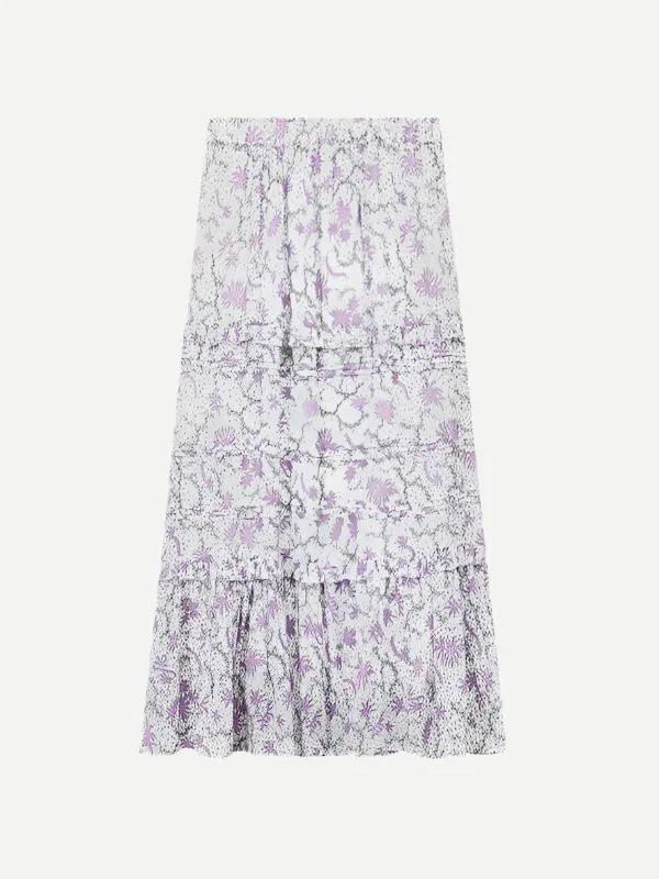 Diya Skirt in Ecru/Lilac