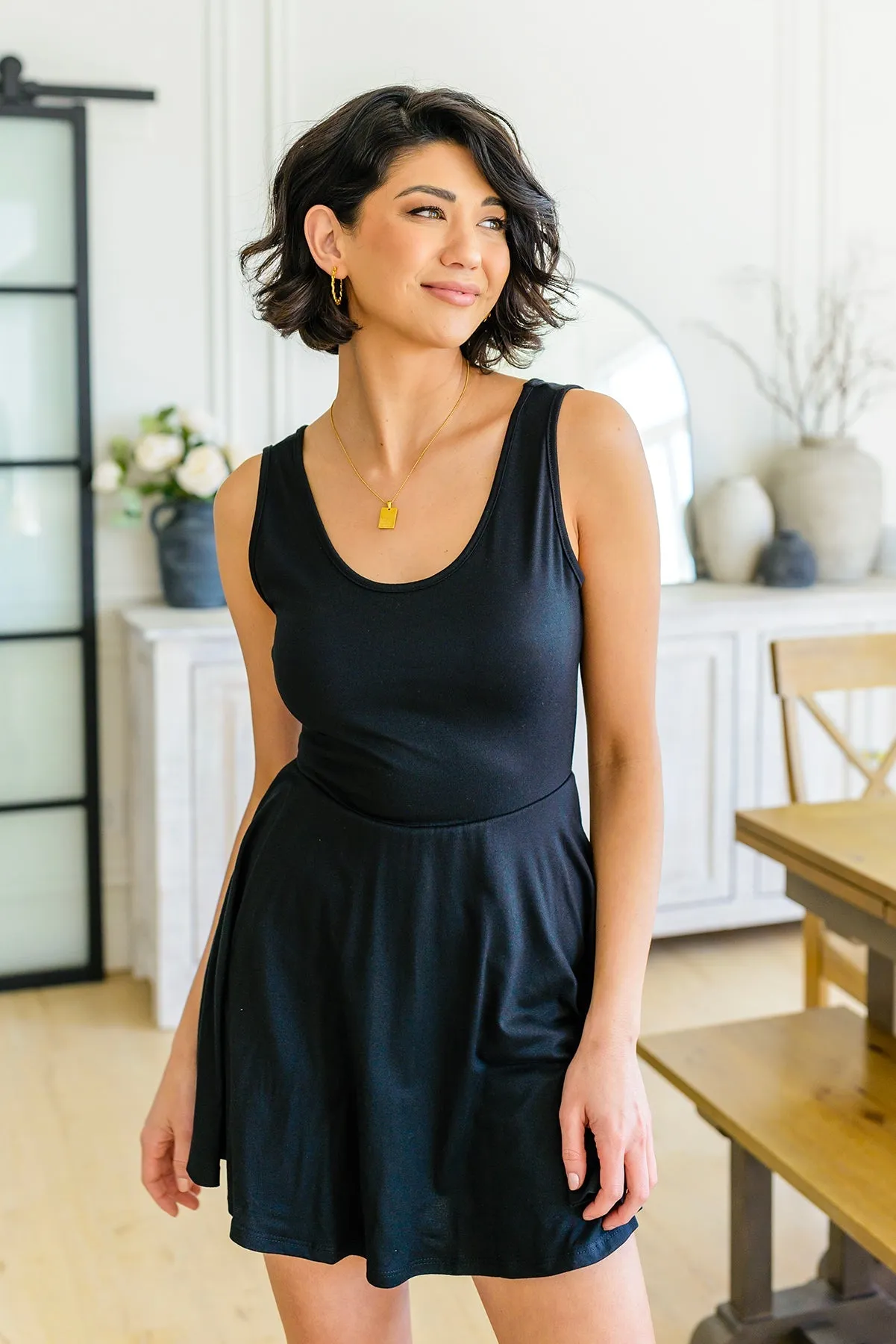 Effortless in Ebony Skort Dress