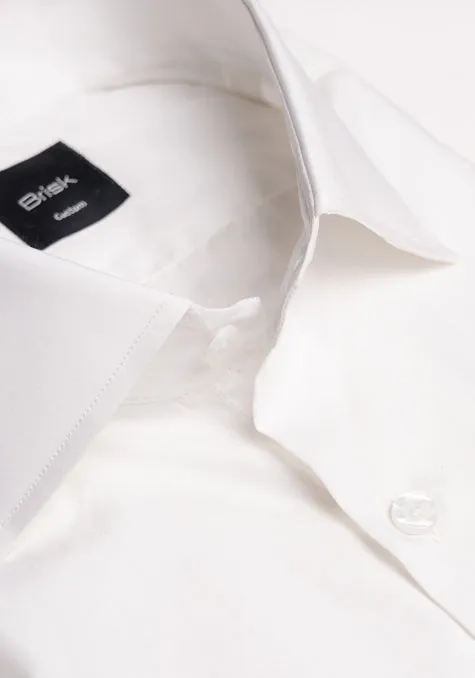 Egyptian White 60's Poplin Shirt - Classic Collar