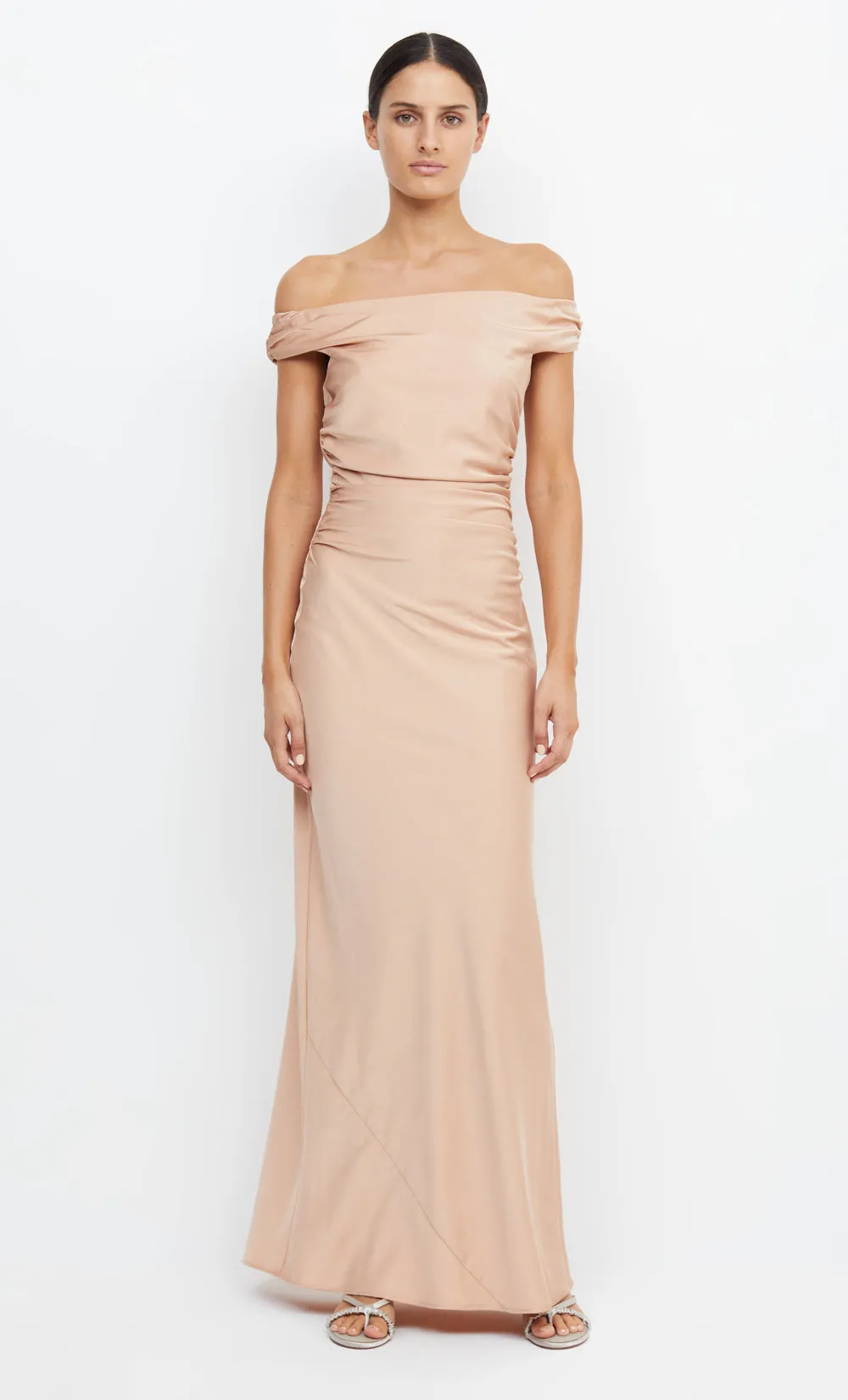 ETERNITY OFF SHOULDER MAXI - ROSE GOLD