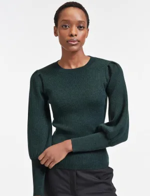 Eva Wool Crew Neck Jumper - Dark Green