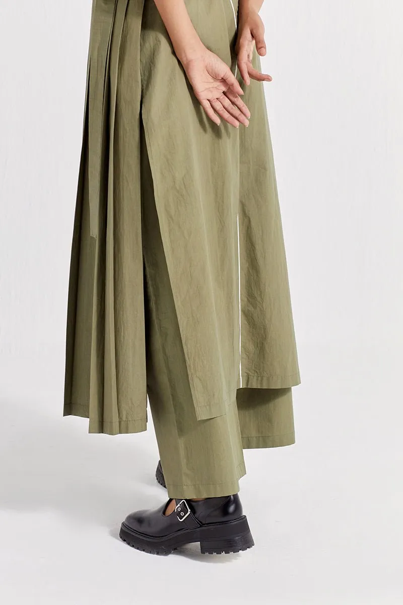 High Waist Broad Bottom - Sap Green