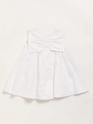 HOP Baby White Polka Dot Flared Dress