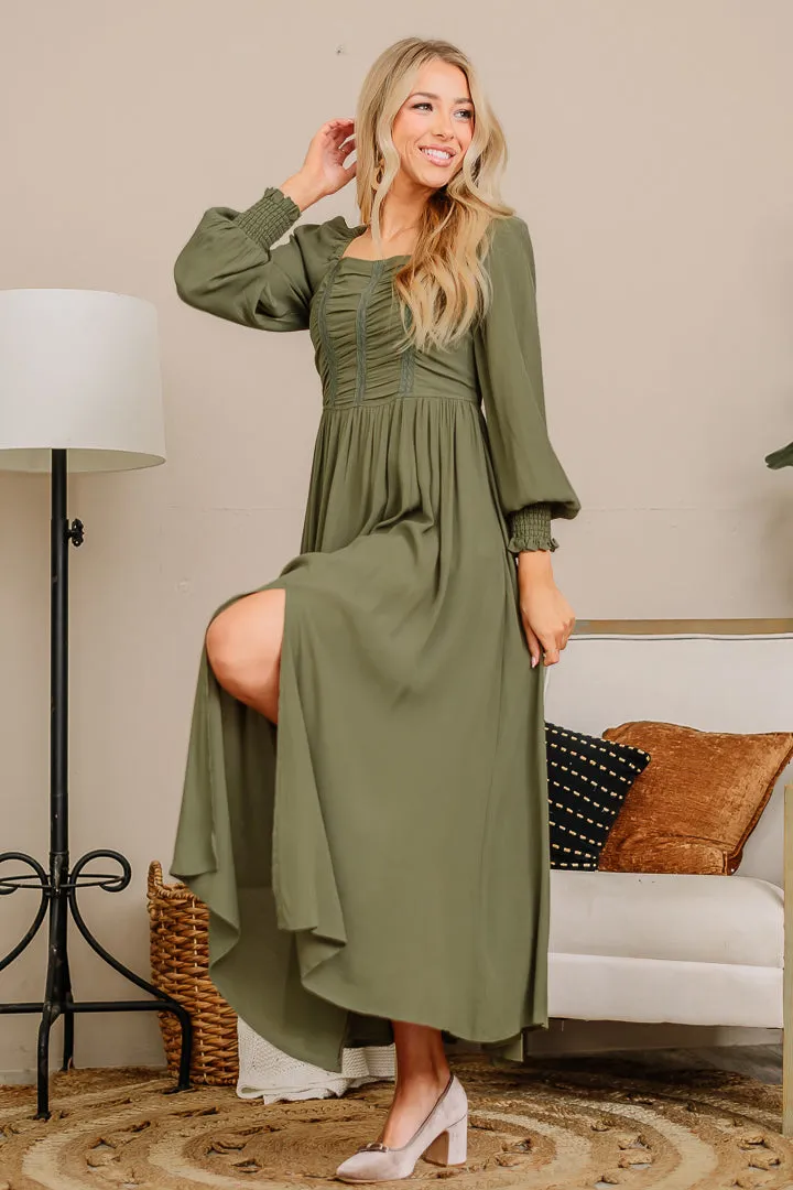 In A Ruch Maxi Dress | Moss Green