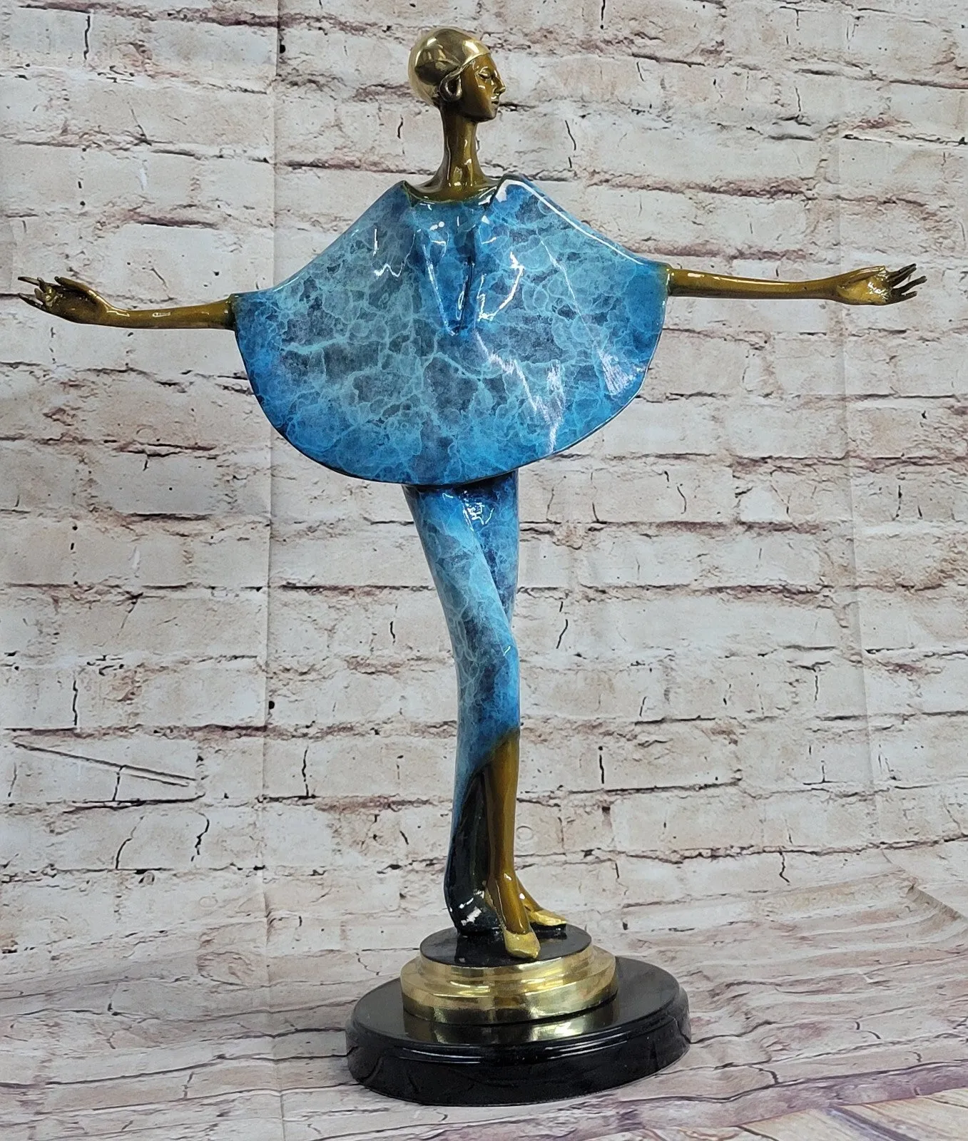 J.Erte Erotic Art Nude Female Bronze Sculpture Figurine Figure Modern Figurine