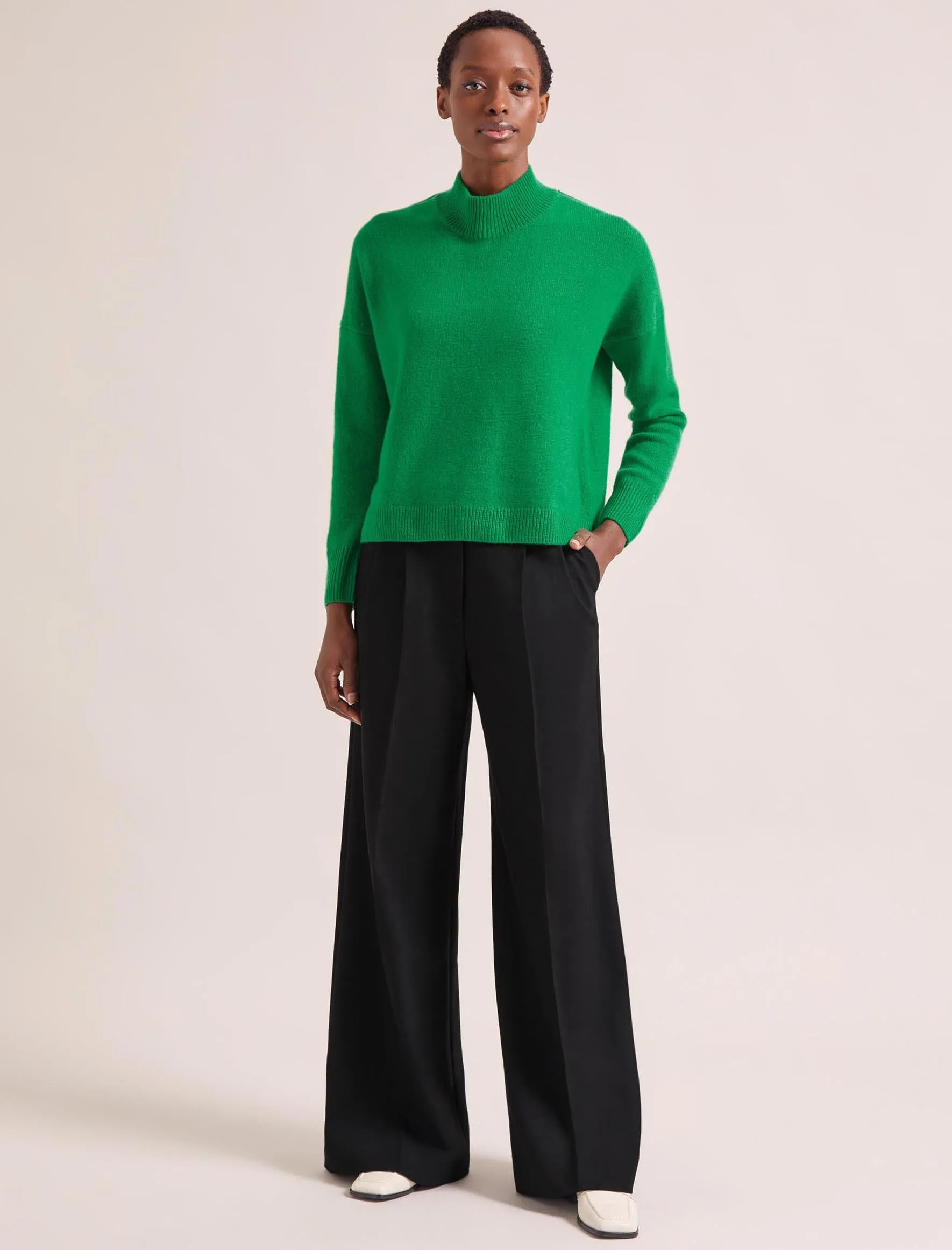 Johanna Cashmere Jumper - Emerald Green