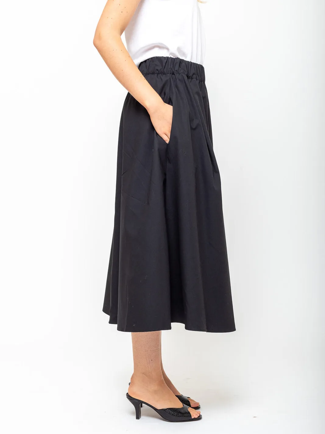 Le Skirt - Black Poplin