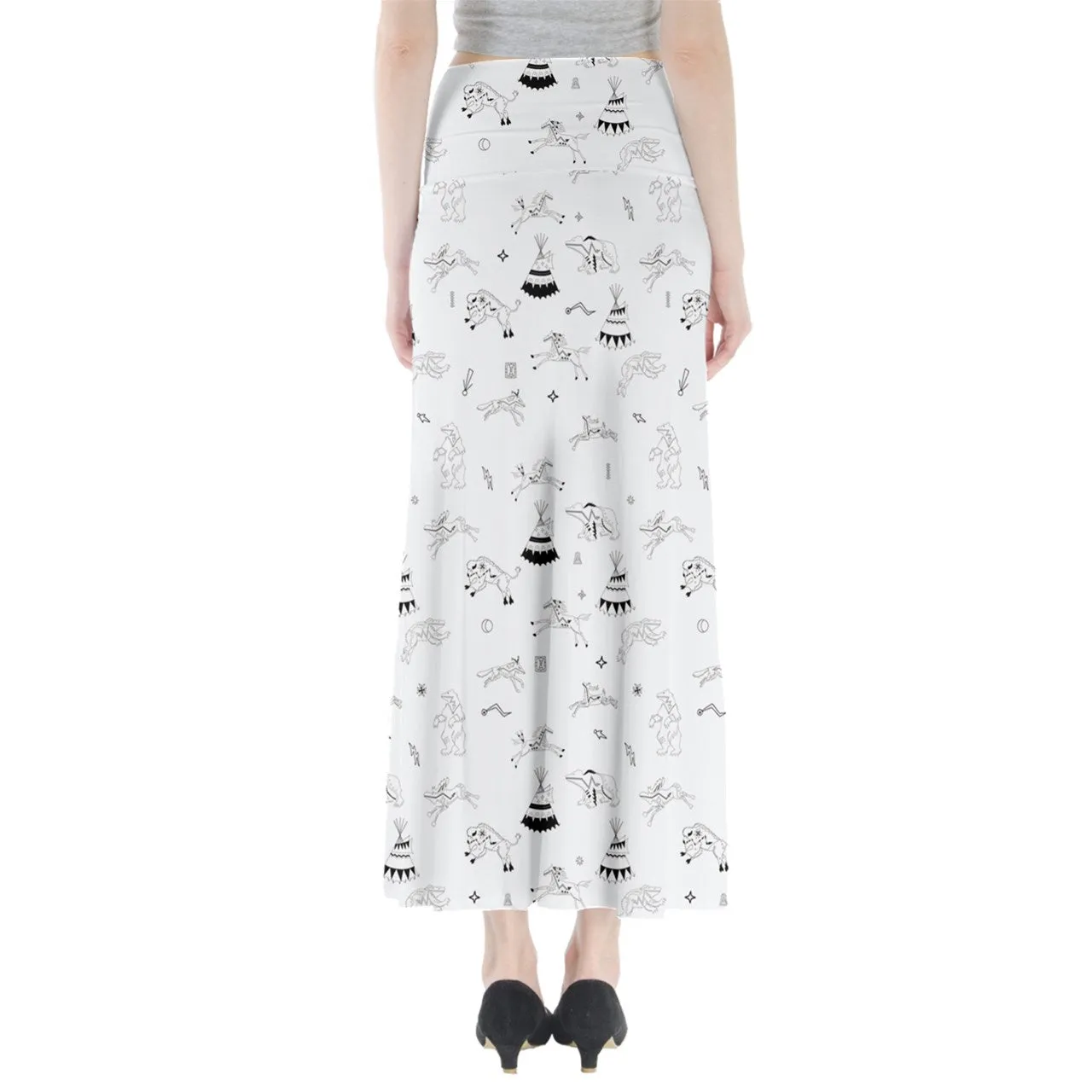 Ledger Dabbles White Full Length Maxi Skirt