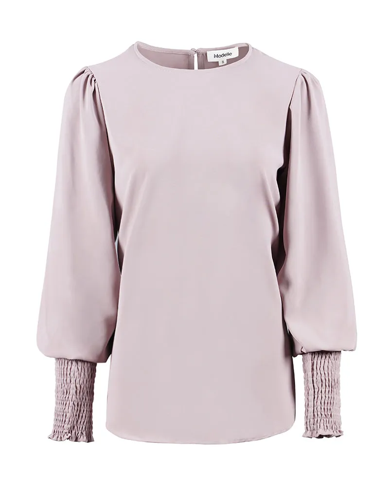 Lustrous Roojed Sleeve Blouse