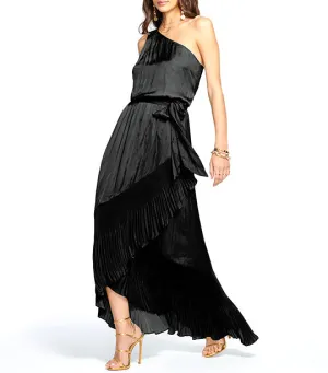 Nadine One-Shoulder Maxi Dress Black