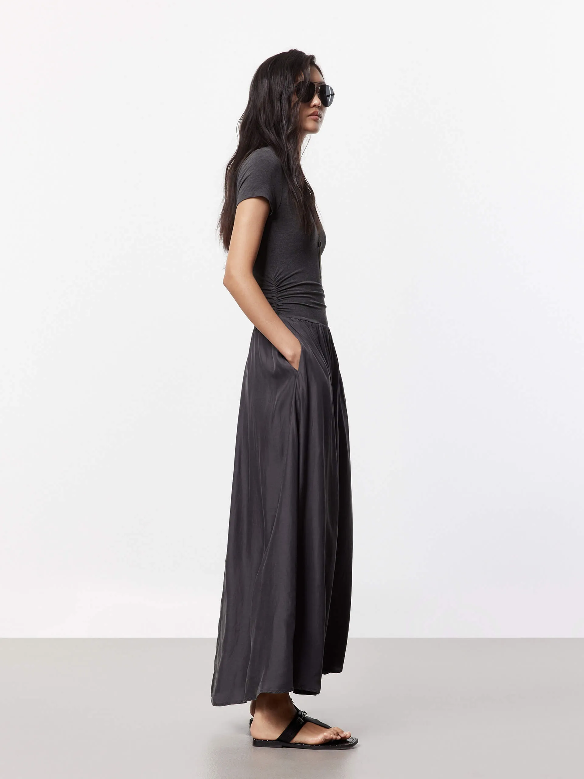 Paneled Detail Maxi Dress