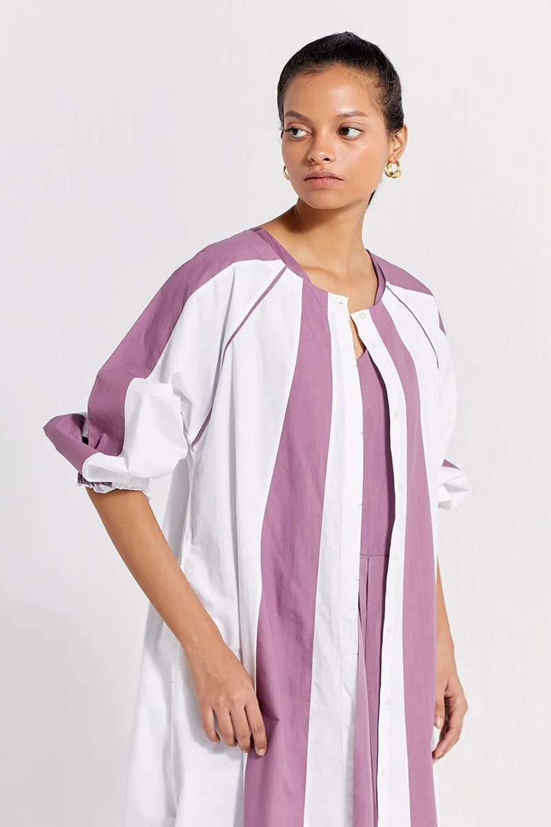 Panelled Jacket Co-ord (Set of 2) - Lilac