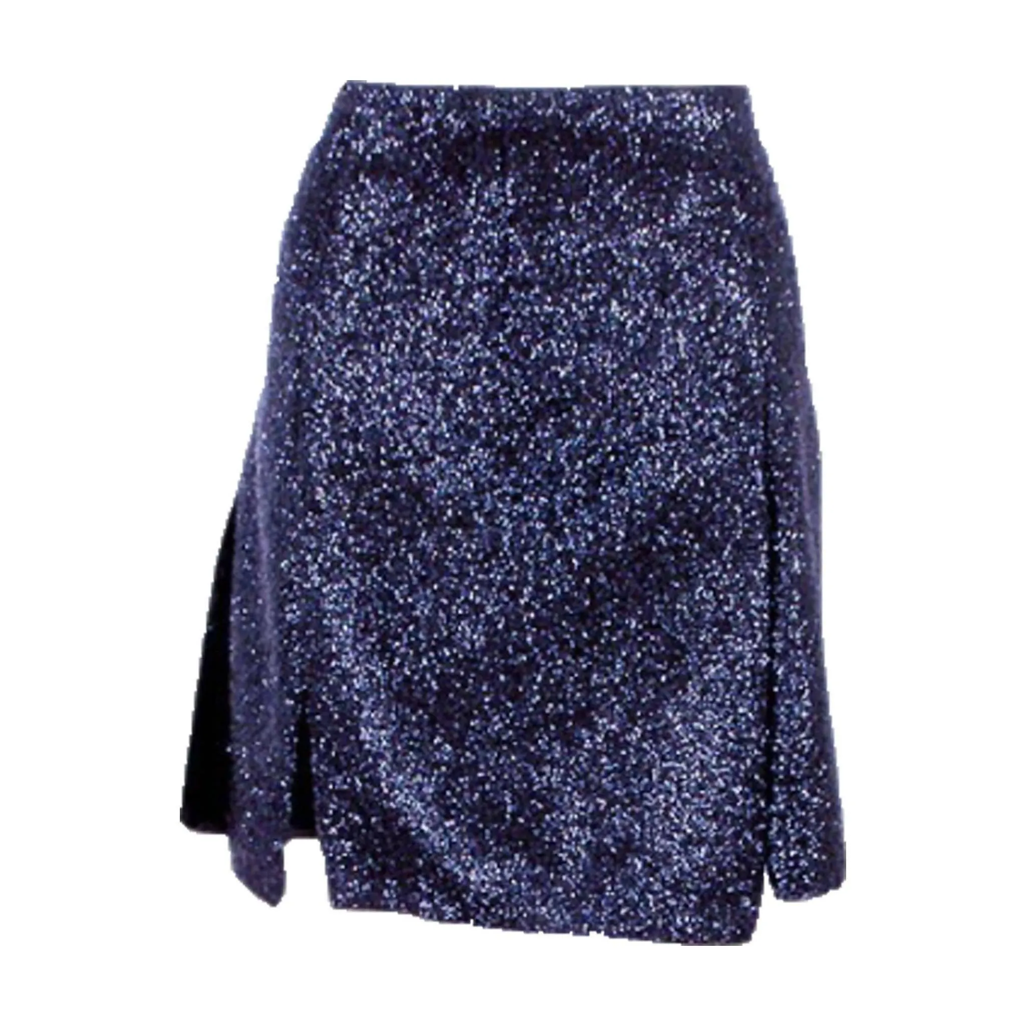 PRADA Metallic Black Split Panel Mini Skirt | Size 40