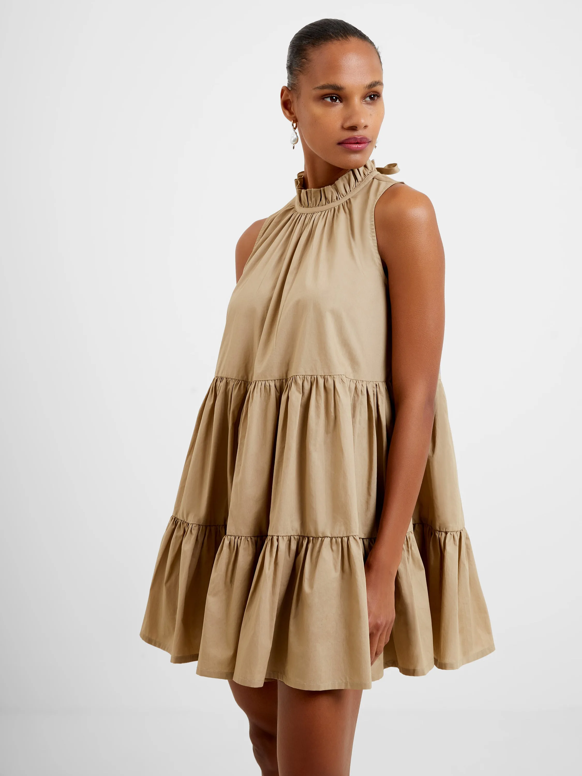 Rhodes Poplin Sleeveless Tiered Dress