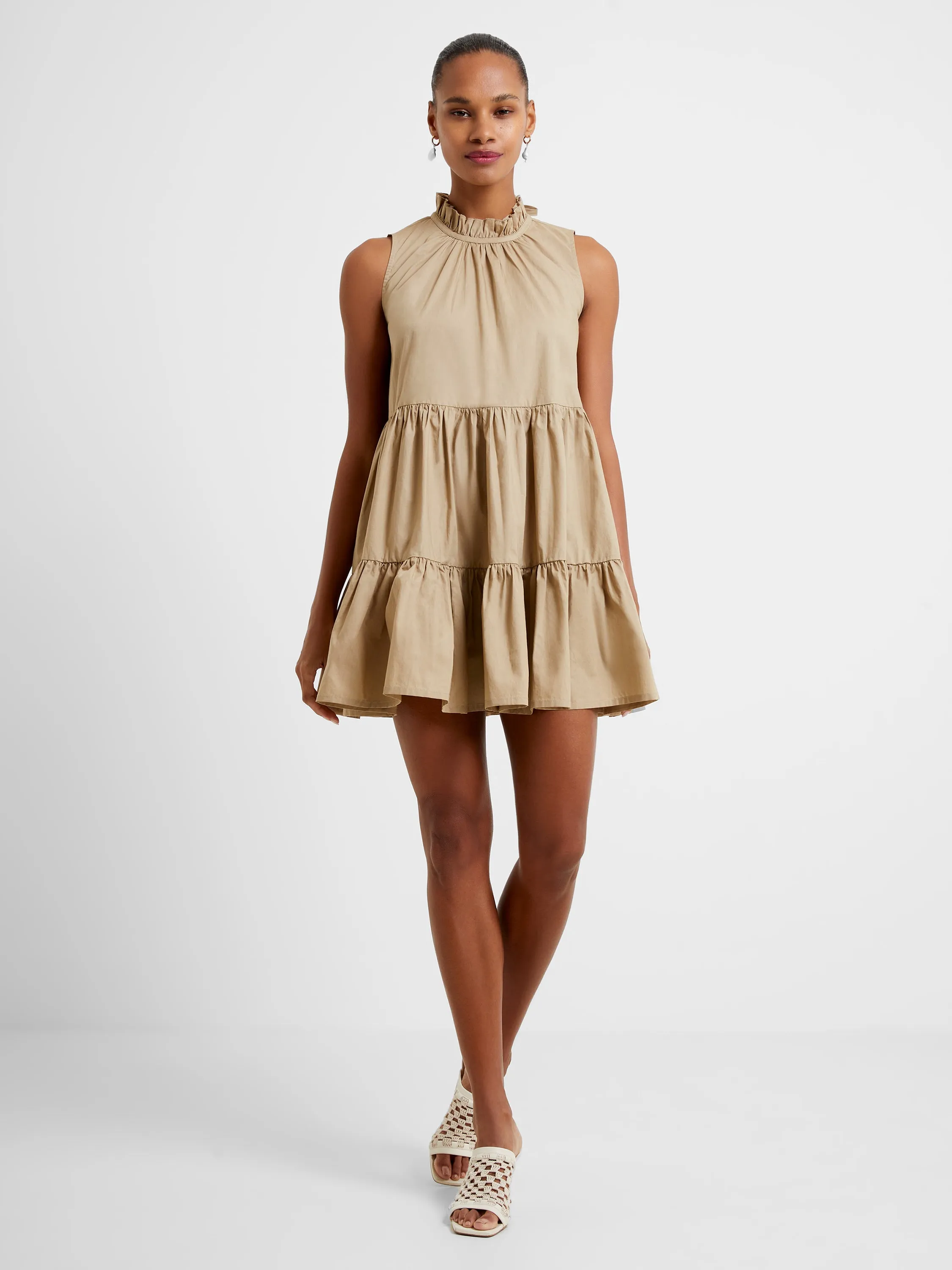 Rhodes Poplin Sleeveless Tiered Dress