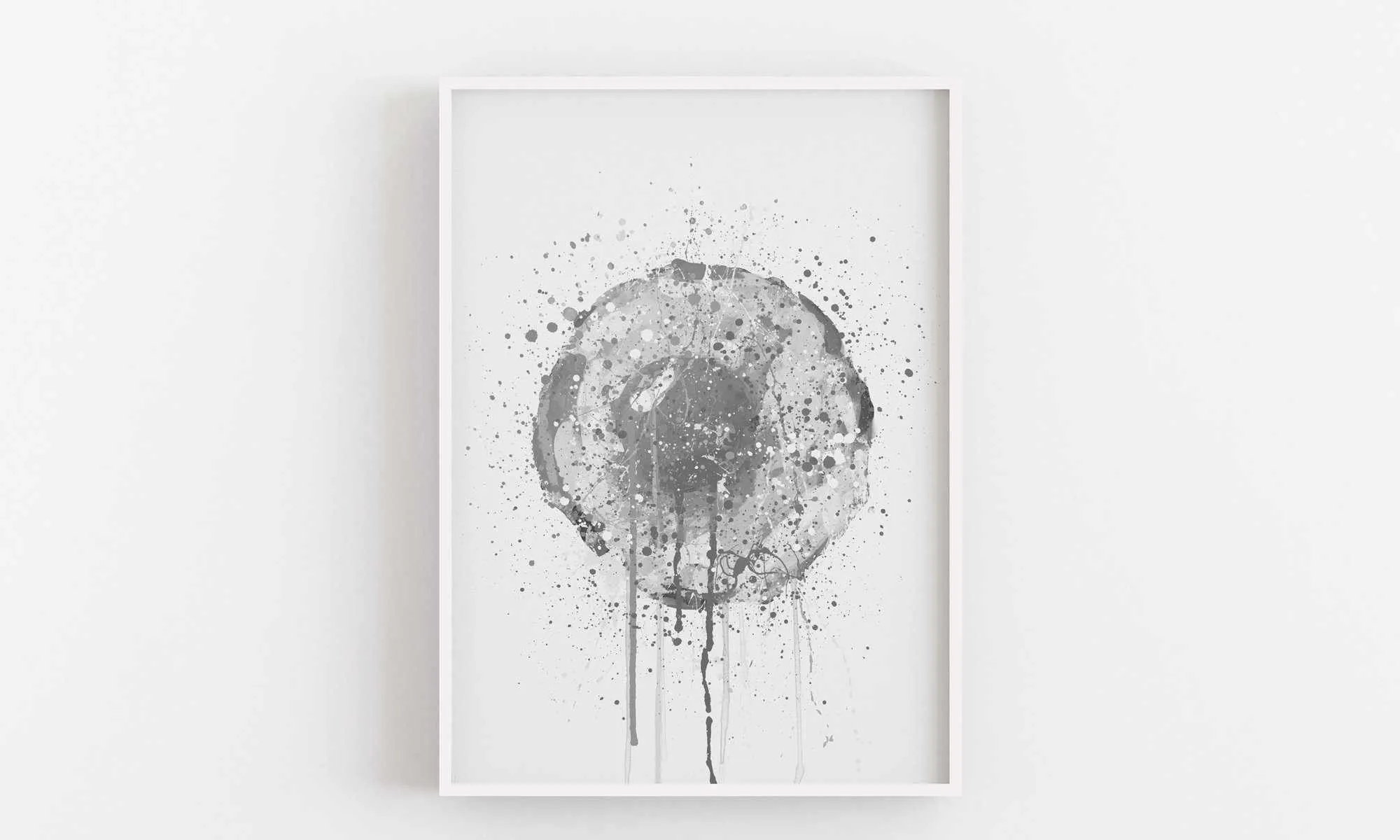 Runny Egg 1 Wall Art Print (Grey Edition)