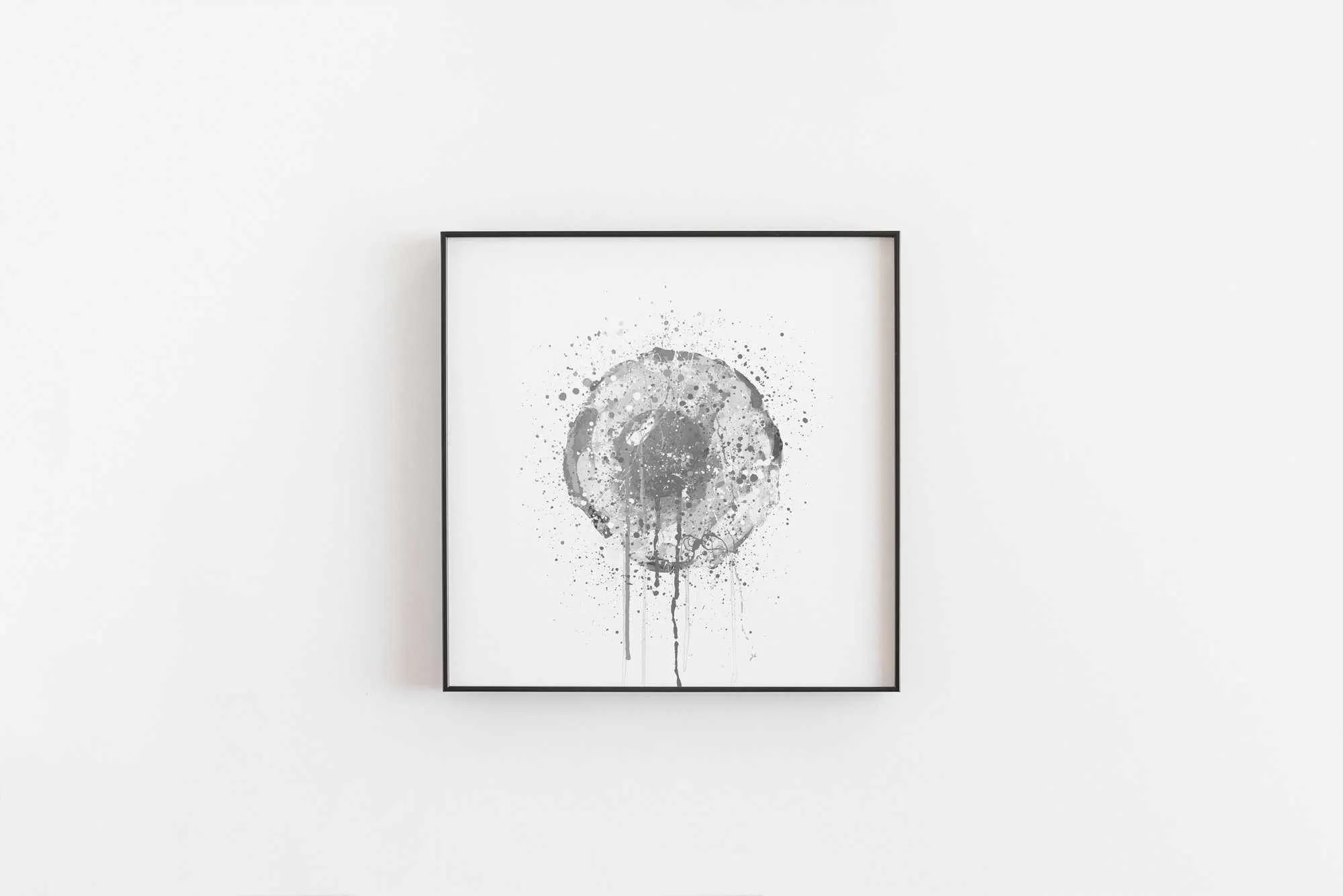 Runny Egg 1 Wall Art Print (Grey Edition)