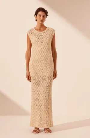 Shona Joy Emilio Round Neck maxi Dress