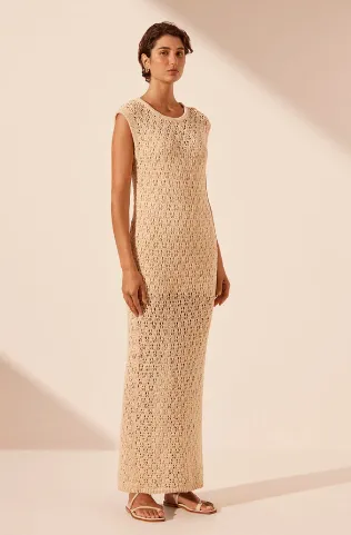 Shona Joy Emilio Round Neck maxi Dress