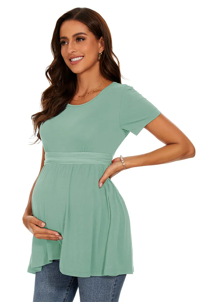 Smallshow Short Sleeve Maternity Tunic Top