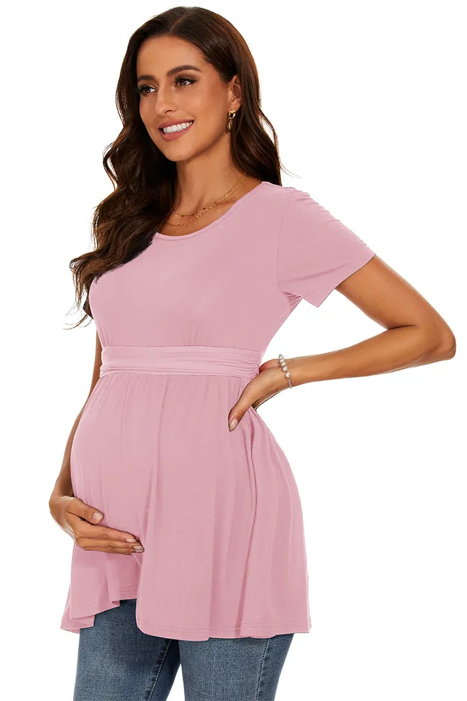 Smallshow Short Sleeve Maternity Tunic Top