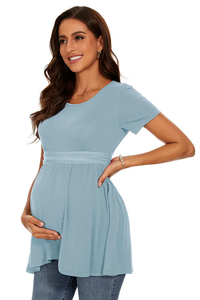 Smallshow Short Sleeve Maternity Tunic Top