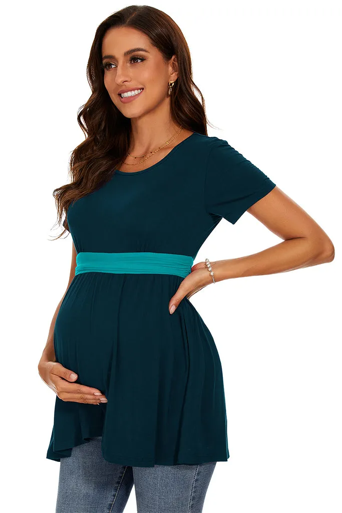 Smallshow Short Sleeve Maternity Tunic Top