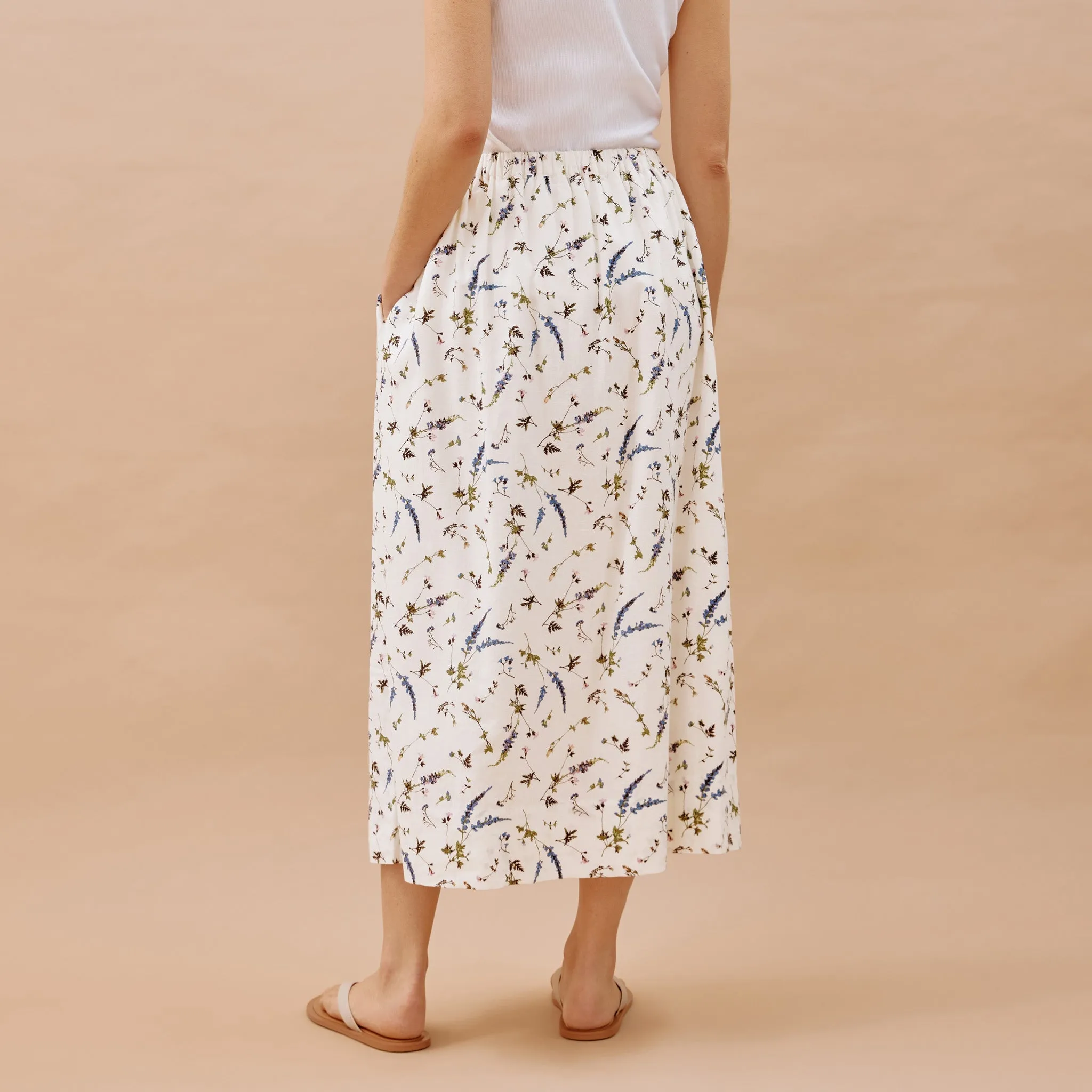 Spring Pressed Floral Skirt by Albaray