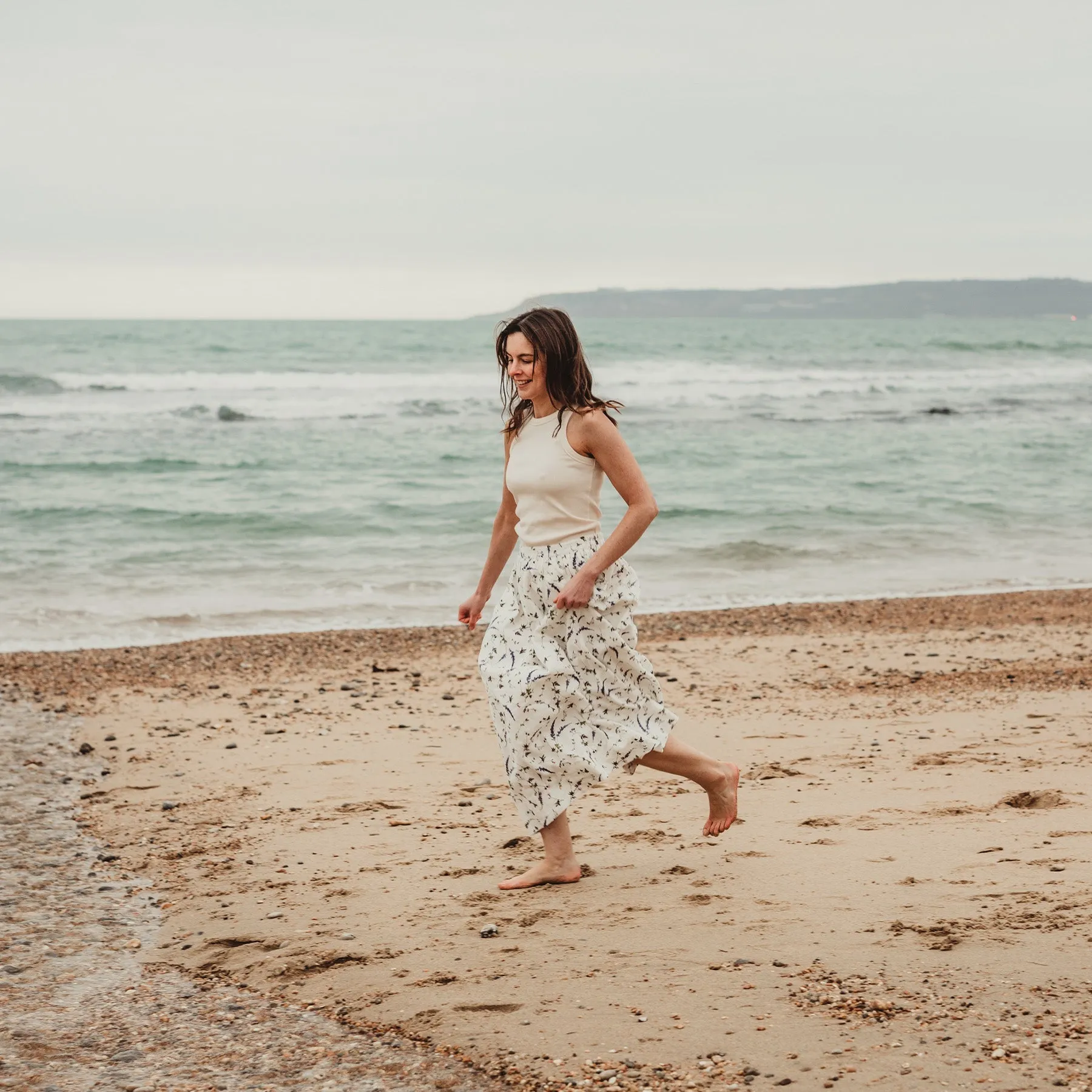 Spring Pressed Floral Skirt by Albaray