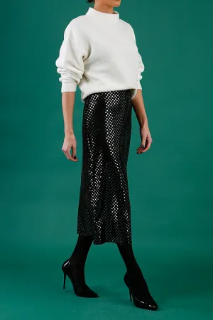 Starlet Stretch Sequin Midi Skirt