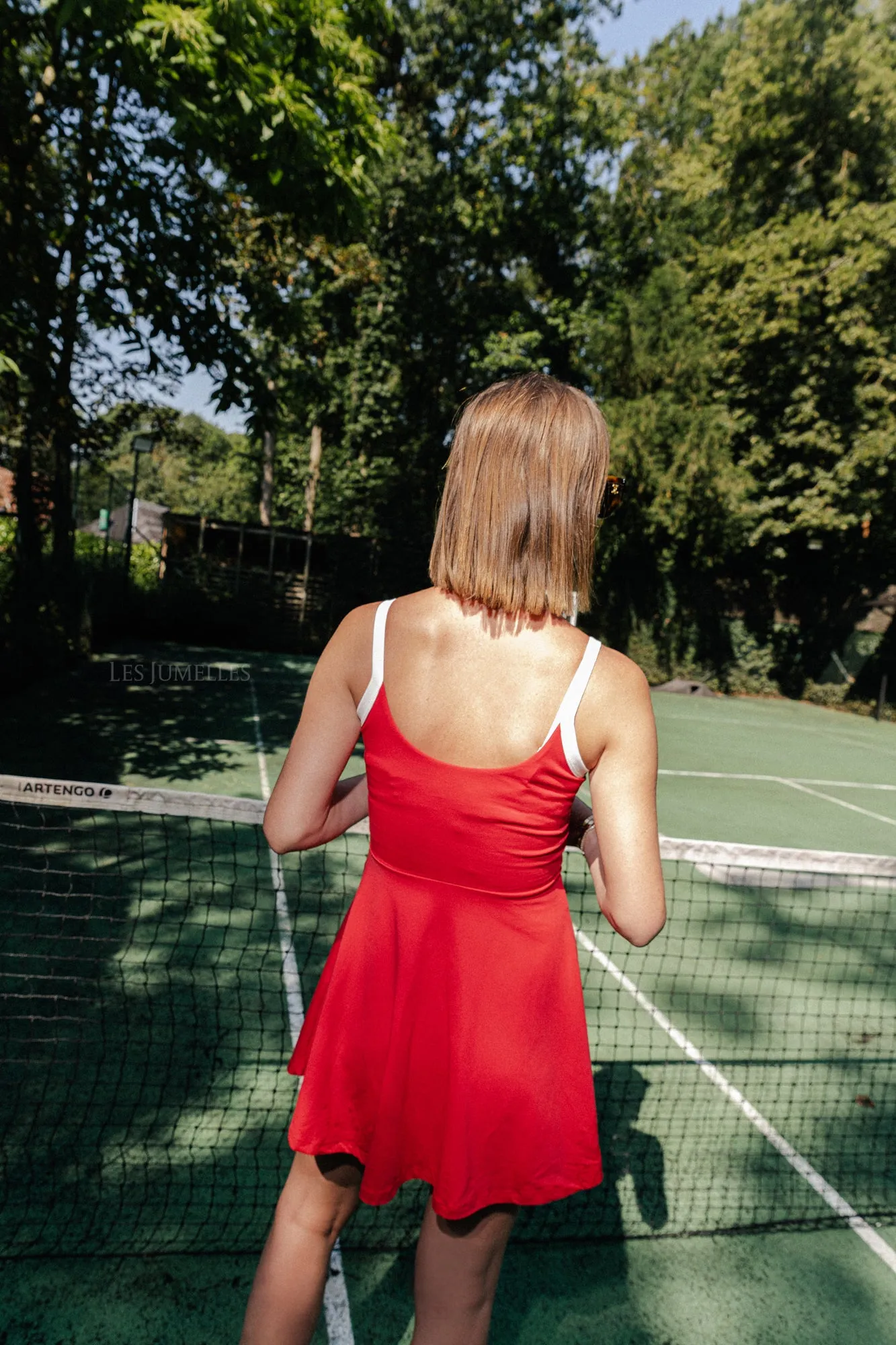 Steffi short tennis dress red