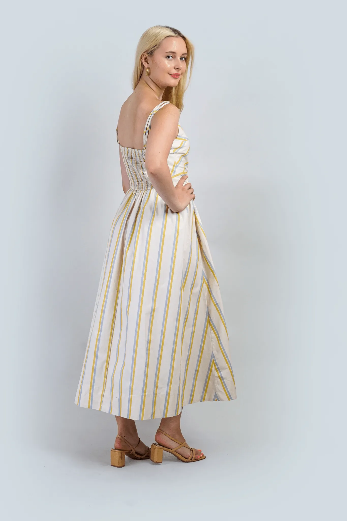 Summer 100% Cotton Stripe Dress