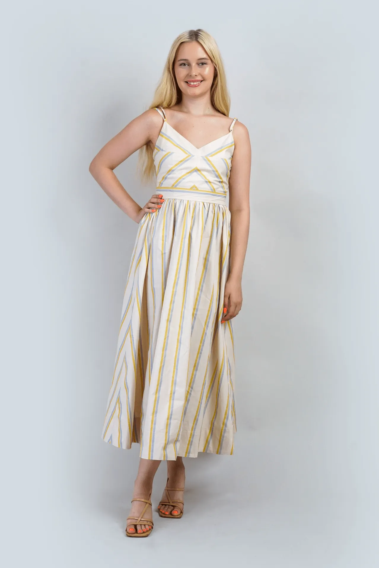 Summer 100% Cotton Stripe Dress