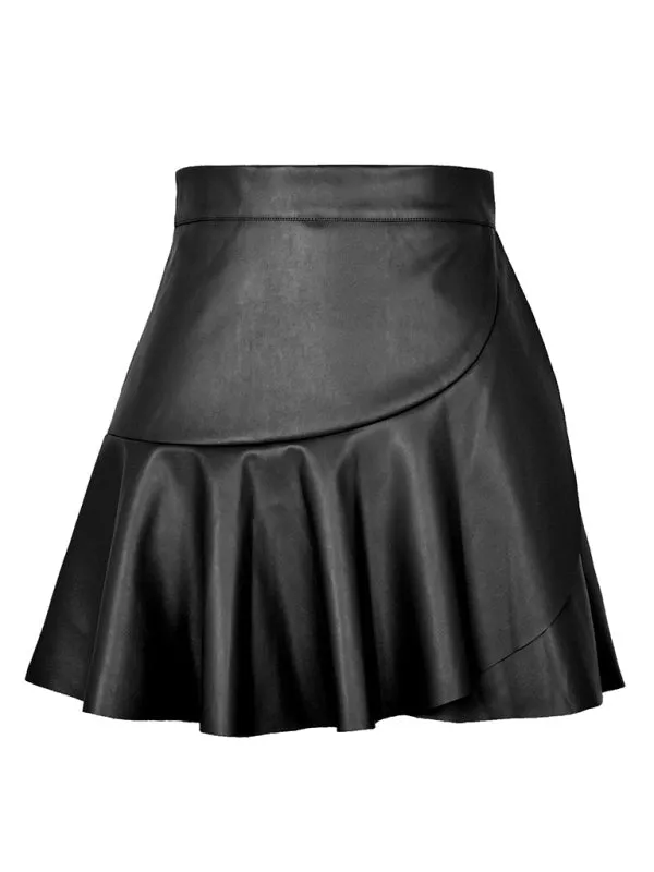 TEEK - High Waist Ruffle Irregular Skirt