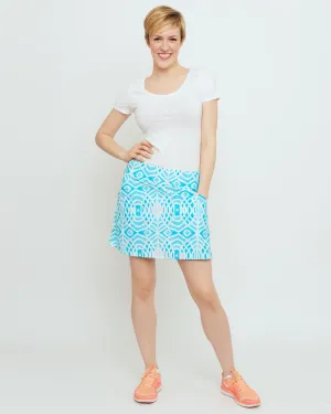 Tenerife Skort in Turquoise Lattice Lace